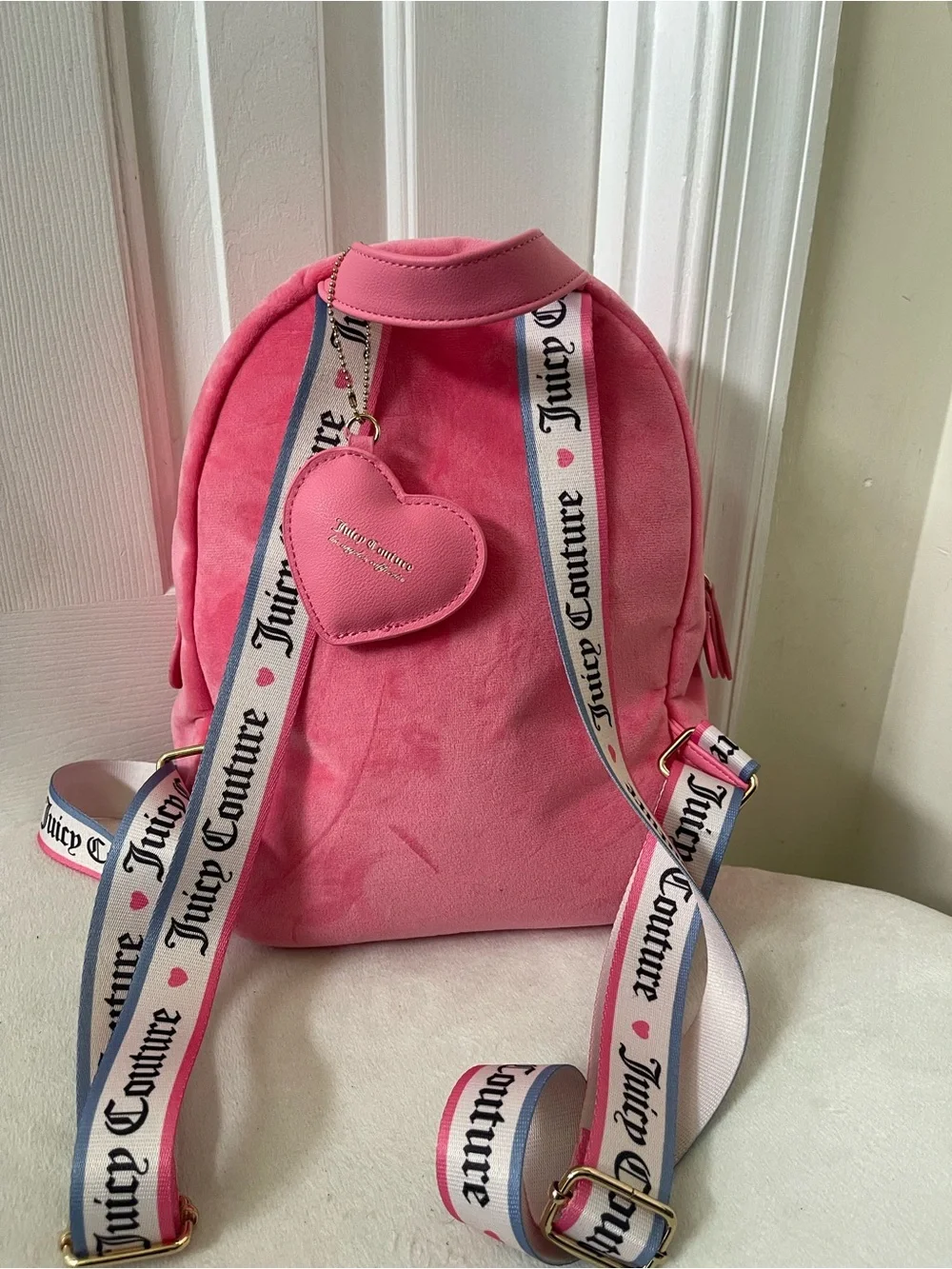 Juicy Couture Pink Velour Mini Backpack